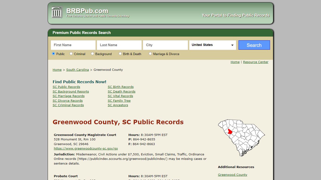Greenwood County Public Records | Search South Carolina Government ...